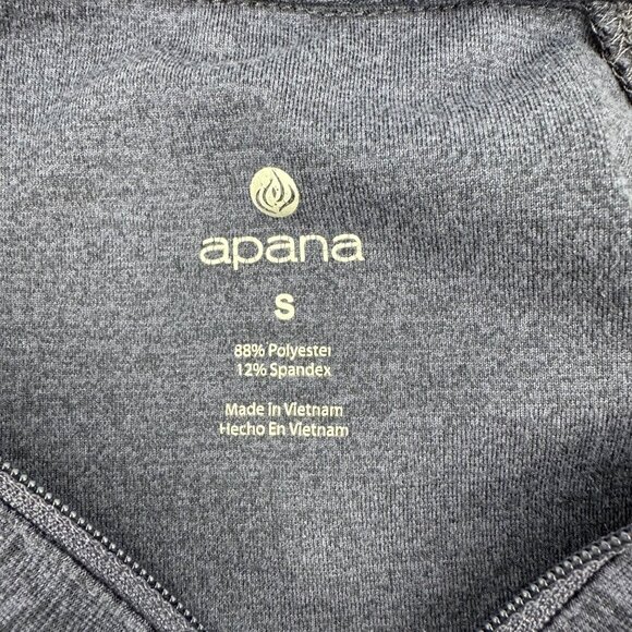 Apana Womens Heathered Blue1/4 Zip Pullover Lightweight Long-Sleeve Top S - Picture 6 of 12